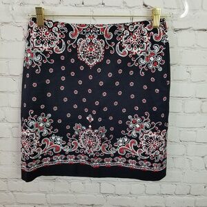 Talbots Petite paisley bandana skirt size 2P